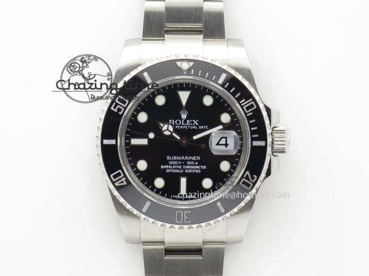 5GF Black Black Best SA3135 Cream Ceramic Dial Submariner on 40mm Strap Rubber Edition 1224